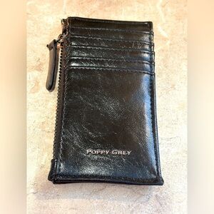 COPY - POPPY GREY Black Napa Quilted Faux Patent Leather NWOT